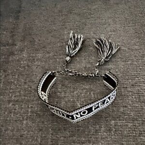 Plunder Black and White Tassel Bracelet